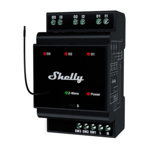 Shelly Qubino Wave Pro 3 Z-Wave 3 καναλιών ρελέ ράγας DIN