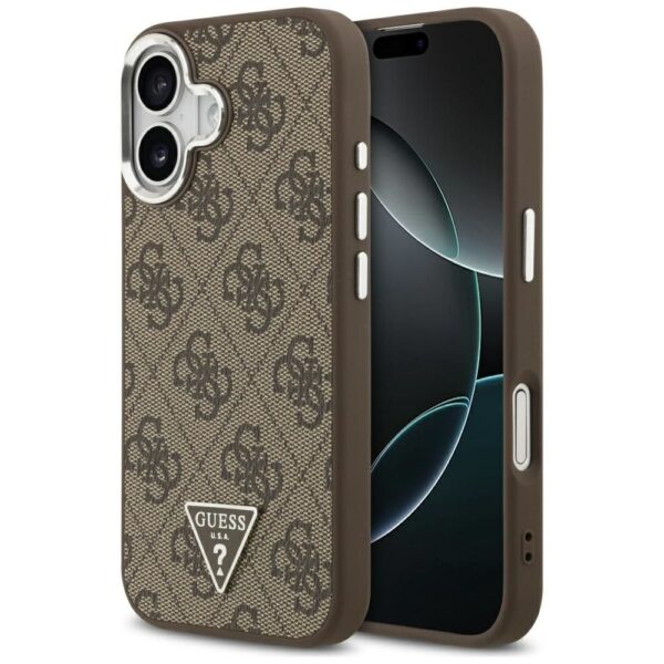 GUESS case for IPHONE 17 compatible with MagSafe GUHMP17SP4TSRCMW (PU 4G W/Triangle Logo SL) brown