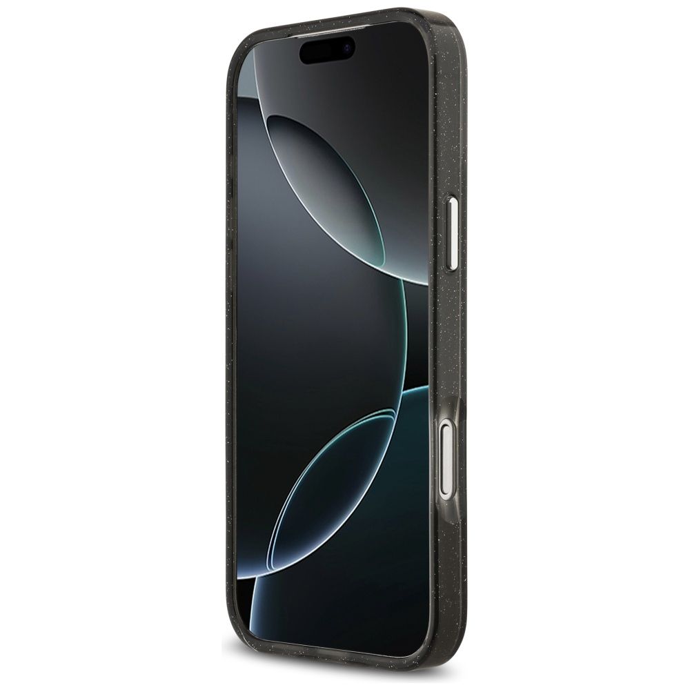 KARL LAGERFELD case for IPHONE 17 Pro Max compatible with MagSafe KLHMP17XHMKBKCHOK (IML Glitter K&C Heads Logo) black