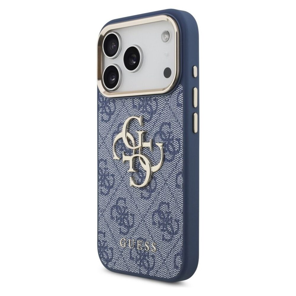 54567b6727e0fd58ade86b4ab93102f4 GUESS case for IPHONE 17 Pro GUHCP17L4GMGCBL (PU W/ Big 4G Classic Logo) gold blue