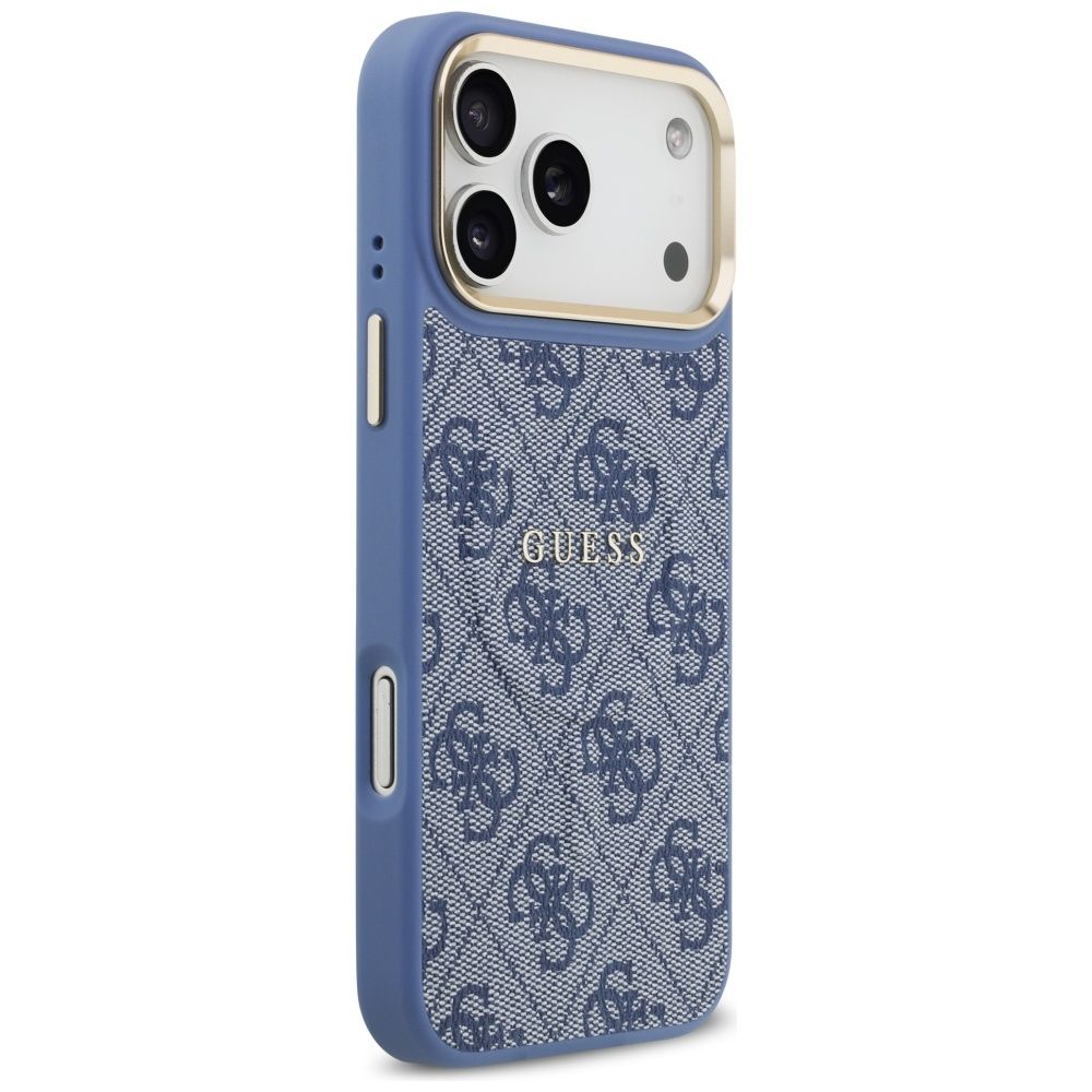 GUESS case for IPHONE 17 Pro Max compatible with MagSafe GUHMP17XP4MSEGCB (PU 4G W/ Classic) blue