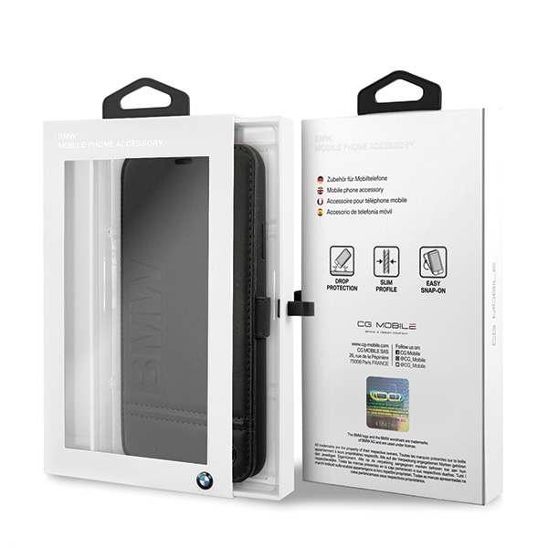 Etui book BMW BMFLBKSN65LLSB iPhone 11 Pro Max czarny/black Signatureeng