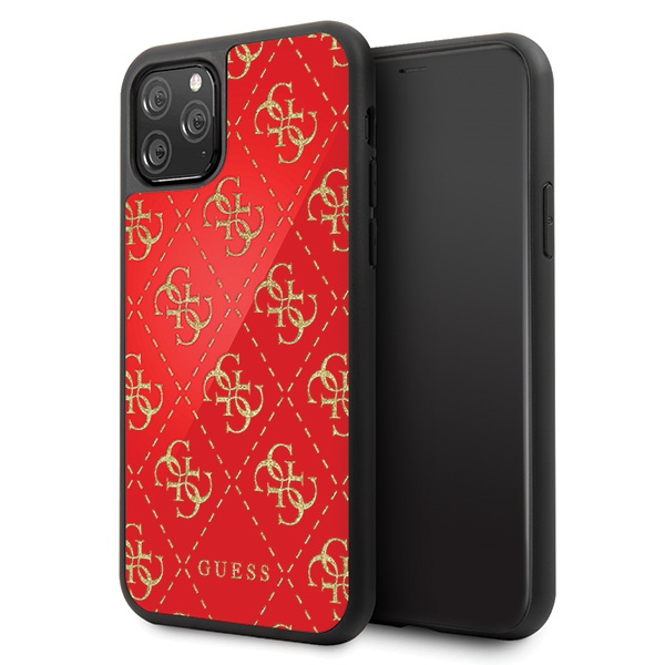 Guess GUHCN584GGPRE iPhone 11 Pro red/red hard case 4G Double Layer Glittereng