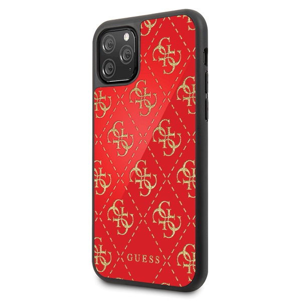Guess GUHCN584GGPRE iPhone 11 Pro red/red hard case 4G Double Layer Glittereng