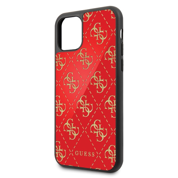 Guess GUHCN584GGPRE iPhone 11 Pro red/red hard case 4G Double Layer Glittereng