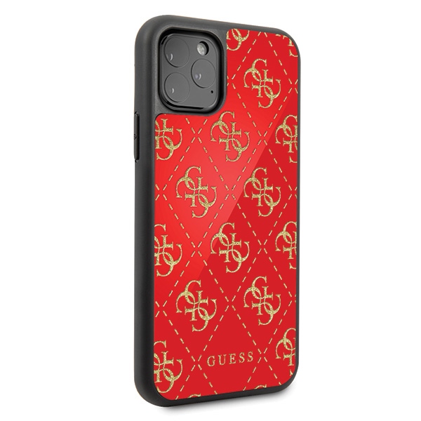 Guess GUHCN584GGPRE iPhone 11 Pro red/red hard case 4G Double Layer Glittereng