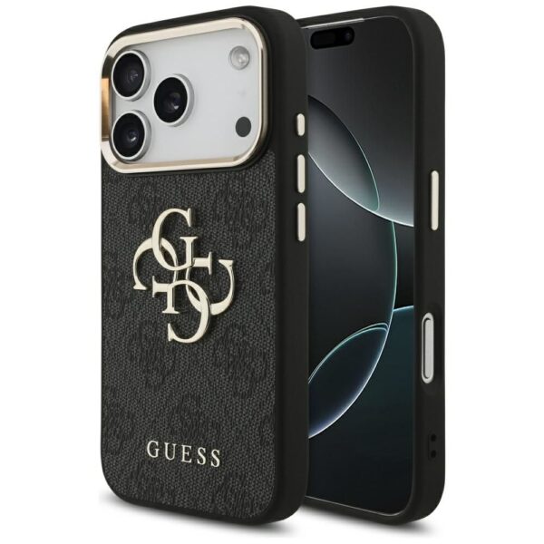559aa14e7d2f820ce321c8c9bc34b0eb GUESS case for IPHONE 17 Pro GUHCP17L4GMGCGR (PU W/ Big 4G Classic Logo) gold black