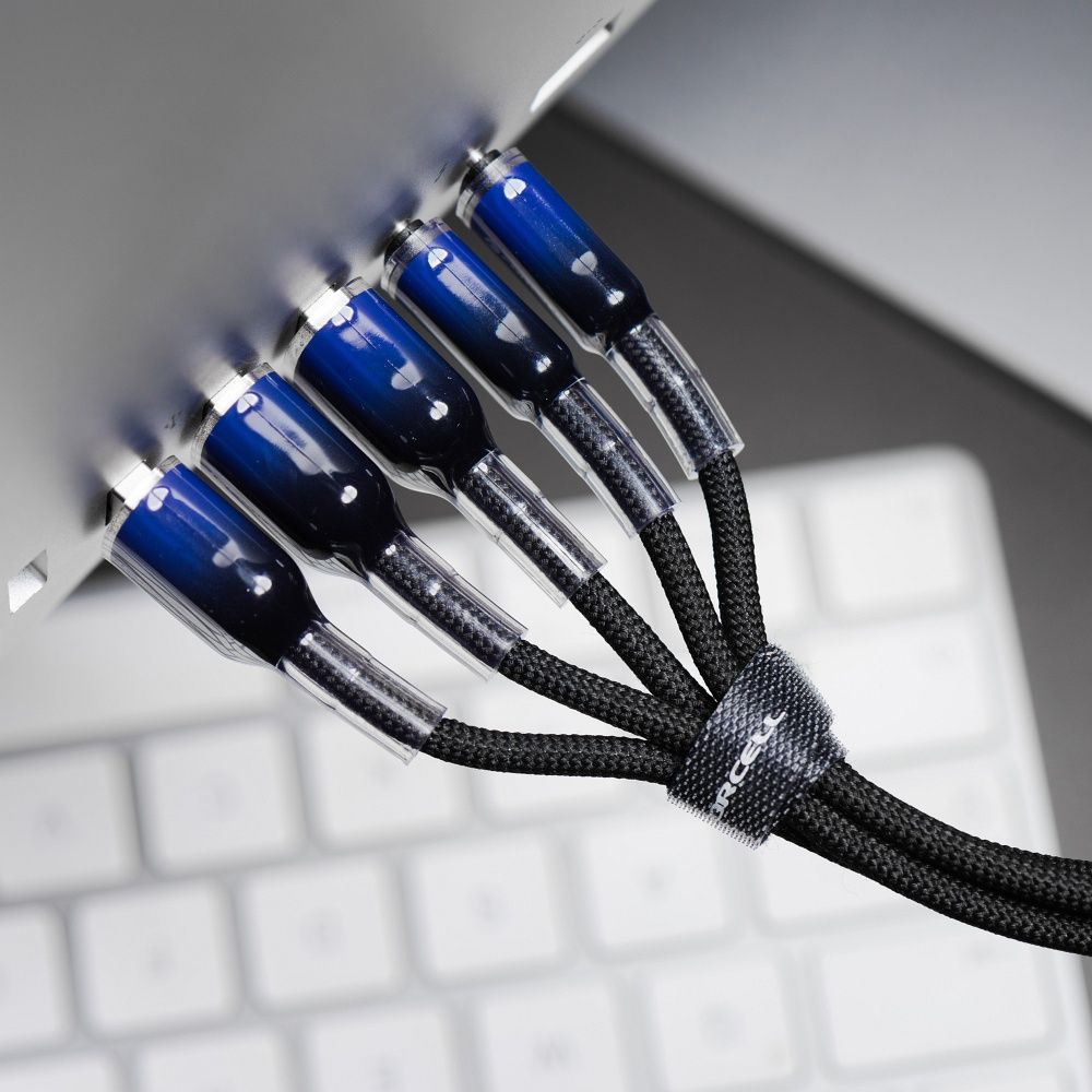 55cb598cf9643f05e2289b8d2f779598 FORCELL F-ENERGY C351 cable USB A to Micro USB QC3.0 2,4A 18W Gradient 1 m black