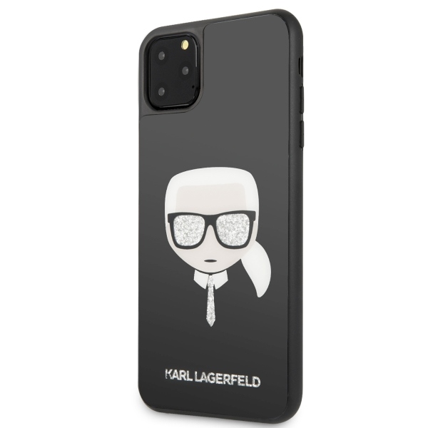 Karl Lagerfeld KLHCN65DLHBK iPhone 11 Pro Max czarny/black Iconic Glitter Karl`s Headeng