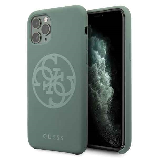 Guess GUHCN58LS4GKA iPhone 11 Pro khaki hard case Silicone 4G Tone On Toneeng