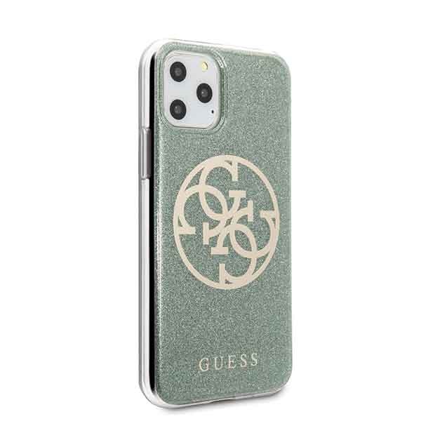 Guess GUHCN58PCUGLKA iPhone 11 Pro khaki hard case 4G Circle Glittereng