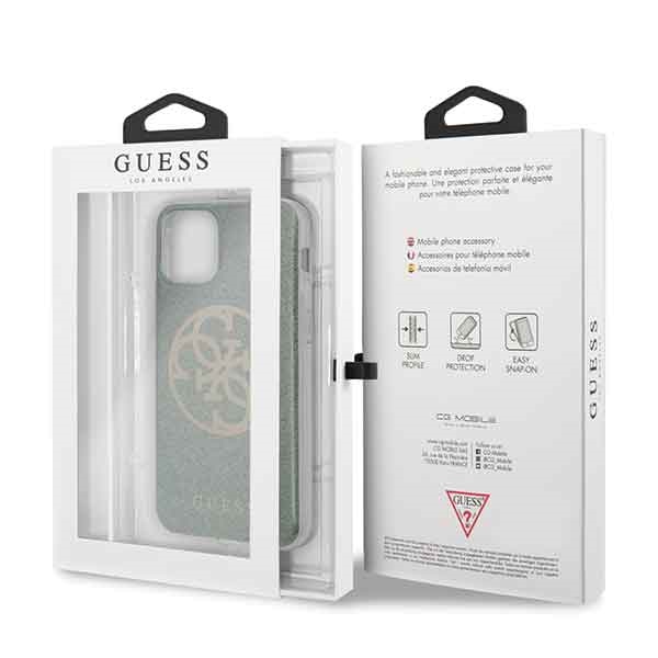 Guess GUHCN58PCUGLKA iPhone 11 Pro khaki hard case 4G Circle Glittereng