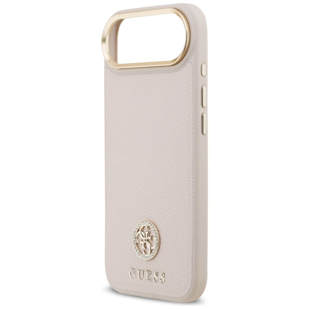 5764d74e68e314fbfa0ae70eff3fe52d GUESS case for IPHONE 17 Air compatible with MagSafe GUHMP17MPGCRMDEP (PU W/ Grained Strass Logo) pink