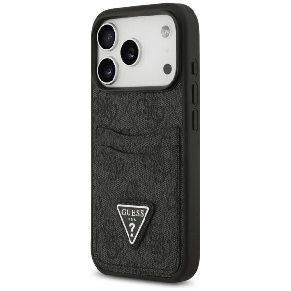 GUESS case for IPHONE 17 Pro GUHCP17LP4TPK (4G Double Card Triangle) black