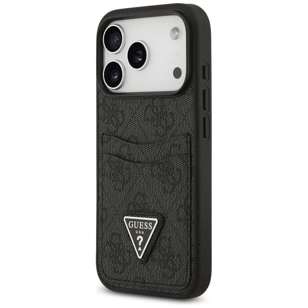 GUESS case for IPHONE 17 Pro GUHCP17LP4TPK (4G Double Card Triangle) black