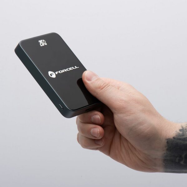 589988b728c1647f62234d91845417a8 Powerbank compatible with MagSafe Forcell F-Energy SuperSlim F10K8 QC4.0 PD3.0 15W 10000 mAh black