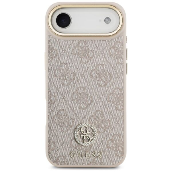 58d5c1daaa1933e46dd12ece72e59195 GUESS case for IPHONE 17 Air compatible with MagSafe GUHMP17MP4GRMDEP (PU W/ 4G Strass Logo) pink
