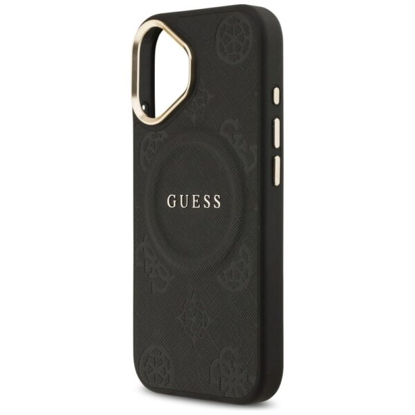 59244dede5bcb6af7c577cb04159bab7 GUESS case for IPHONE 17 compatible with MagSafe GUHMP17SPSAMSECK (PU W/ Peony Hot Stamp) black