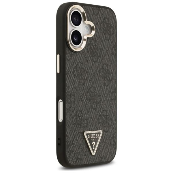 GUESS case for IPHONE 17 compatible with MagSafe GUHMP17SP4GTDGMK (4G PU W/ Triangle Logo) gold black