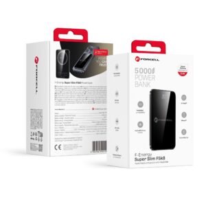 Powerbank compatible with MagSafe Forcell F-Energy SuperSlim F5K8 QC4.0 PD3.0 15W 5000 mAh black
