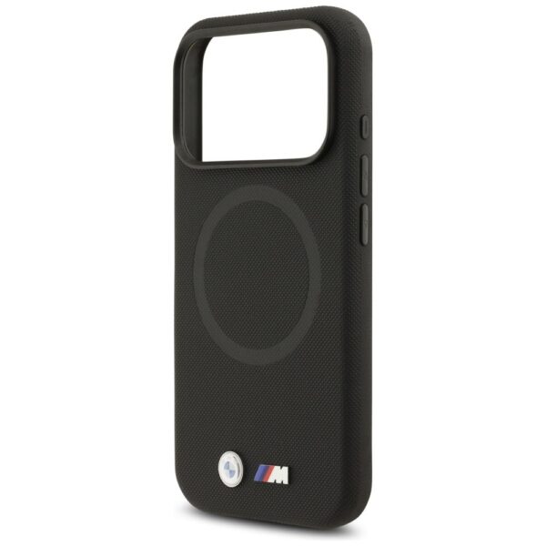BMW case for IPHONE 17 Pro compatible with MagSafe BMHMP17L25PFWSMK (PU FW Metal Logo) black