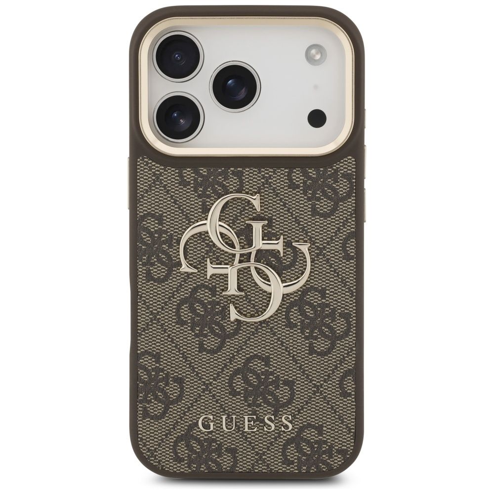 5b495bb849970a79ef9d2178e8e0d11d GUESS case for IPHONE 17 Pro GUHCP17LP4G4BCSW (PU W/ Big 4G Classic & Big Strap Metal Buttons) brown