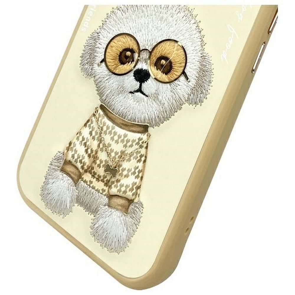 NIMMY case GLASSES COOL DOG for IPHONE 15 khaki
