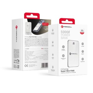 5bbb6ba01e78e8587fde13a5ee404f23 Powerbank compatible with MagSafe Forcell F-Energy SuperSlim F5K8 QC4.0 PD3.0 15W 5000 mAh white