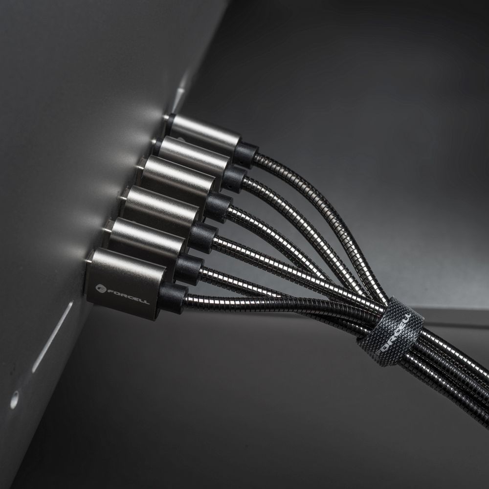 5bc5146333aa141bdc6f8f081589291c FORCELL F-ENERGY Metal C239 cable Type C to Type C PD QC4.0 5A 100W E-mark 1 m silver