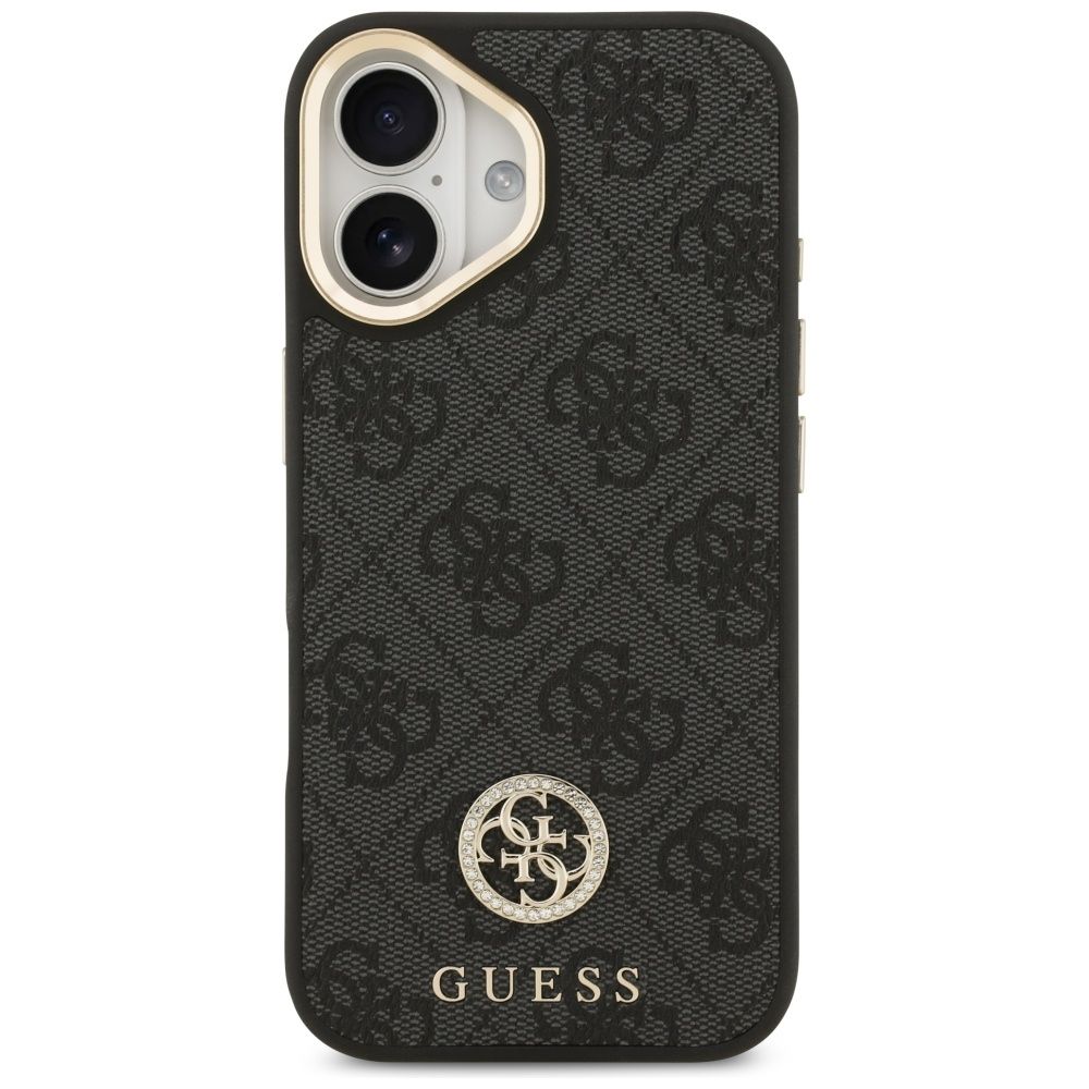 5c24a9da85564cf5938d6c688b44c6a3 GUESS case for IPHONE 17 compatible with MagSafe GUHMP17SP4G4DCSK (PU W/ Strass Logo & Big Strap Metal Buttons) black