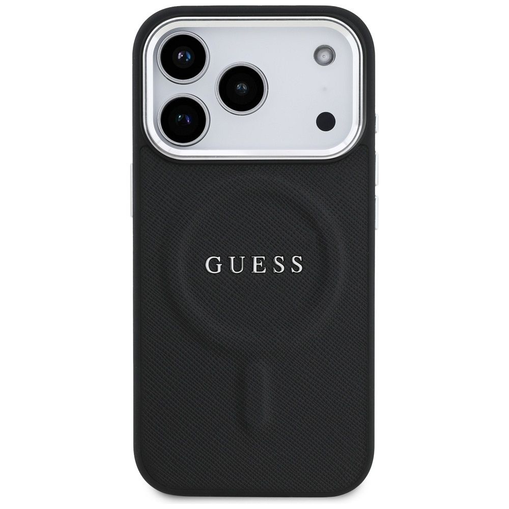 5ca80768cbbfabc5b1456d411263c2df GUESS case for IPHONE 17 Pro compatible with MagSafe GUHMP17LPSAREGSK (PU W/ Classic Logo) black