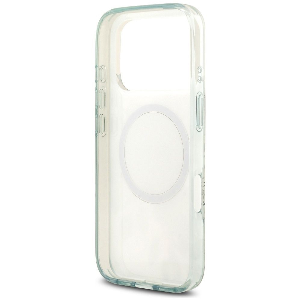 5e91e89005b31ba07c32be46edc998a7 GUESS case for IPHONE 17 Pro Max compatible with MagSafe GUHMP17XHFWBDCEN (IML Flower & Tonal Circle) green