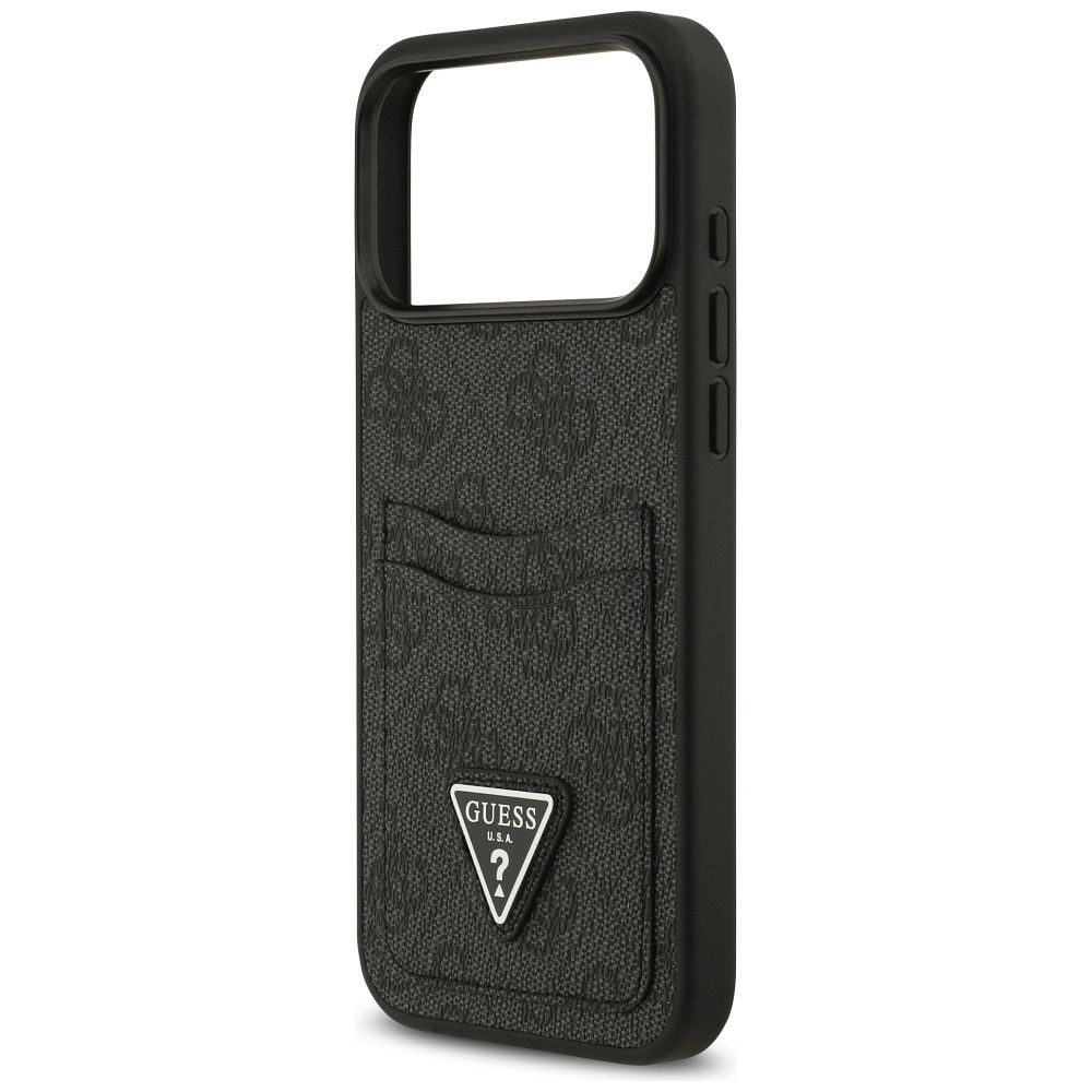 5fa262e8d92ae1a581df492cbd3ee3c6 GUESS case for IPHONE 17 Pro Max GUHCP17XP4TPK (4G Double Card Triangle) black