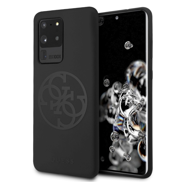 Guess GUHCS69LS4GBK S20 Ultra G988 black/black hard case Silicone 4G Tone On Toneeng