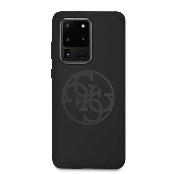 Guess GUHCS69LS4GBK S20 Ultra G988 black/black hard case Silicone 4G Tone On Toneeng