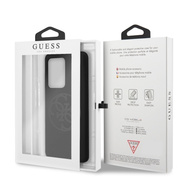 Guess GUHCS69LS4GBK S20 Ultra G988 black/black hard case Silicone 4G Tone On Toneeng