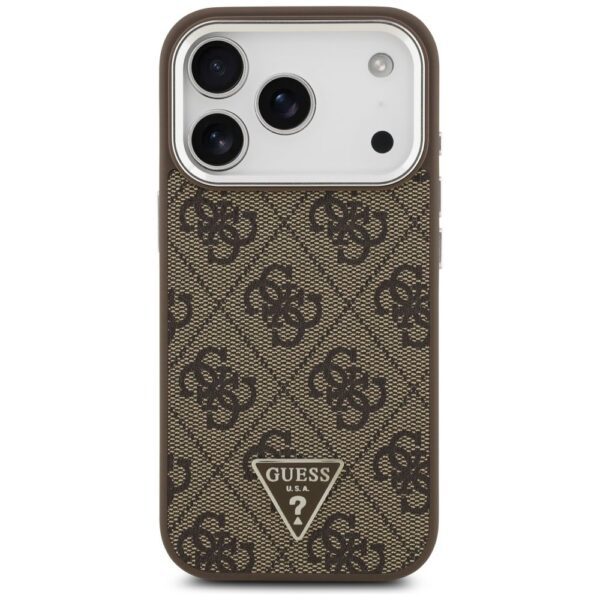 60c01ad01ada7512aa940b60326049d4 GUESS case for IPHONE 17 Pro compatible with MagSafe GUHMP17LP4TSRCMW (PU 4G W/Triangle Logo SL) brown