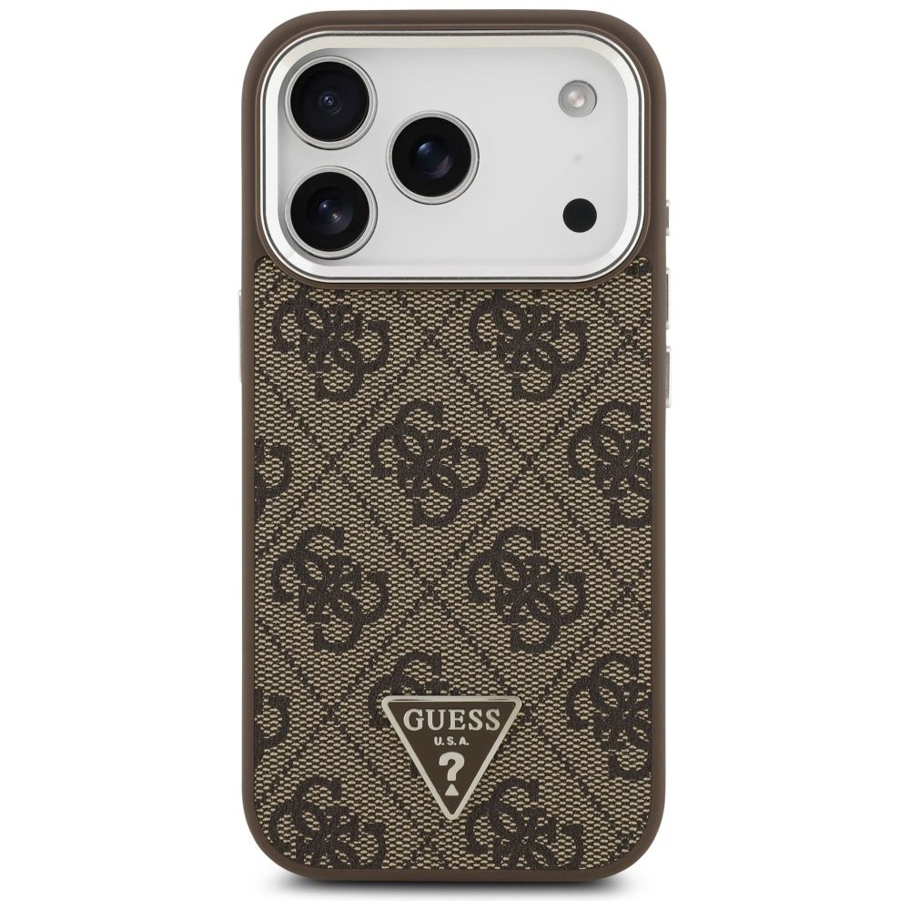 60c01ad01ada7512aa940b60326049d4 GUESS case for IPHONE 17 Pro compatible with MagSafe GUHMP17LP4TSRCMW (PU 4G W/Triangle Logo SL) brown