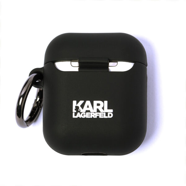 Case for AirPods 1 / 2 Karl Lagerfeld Silicone Ikonik - blackeng