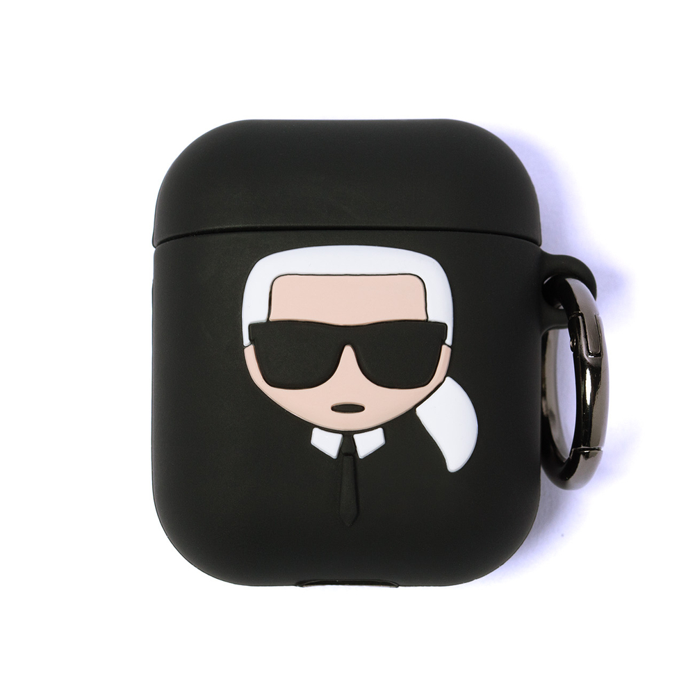 Case for AirPods 1 / 2 Karl Lagerfeld Silicone Ikonik - blackeng