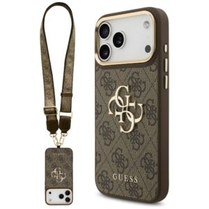 61909978eae55245328316c20aa03f26 GUESS case for IPHONE 17 Pro Max GUHCP17XP4G4BCSW (PU W/ Big 4G Classic & Big Strap Metal Buttons) brown