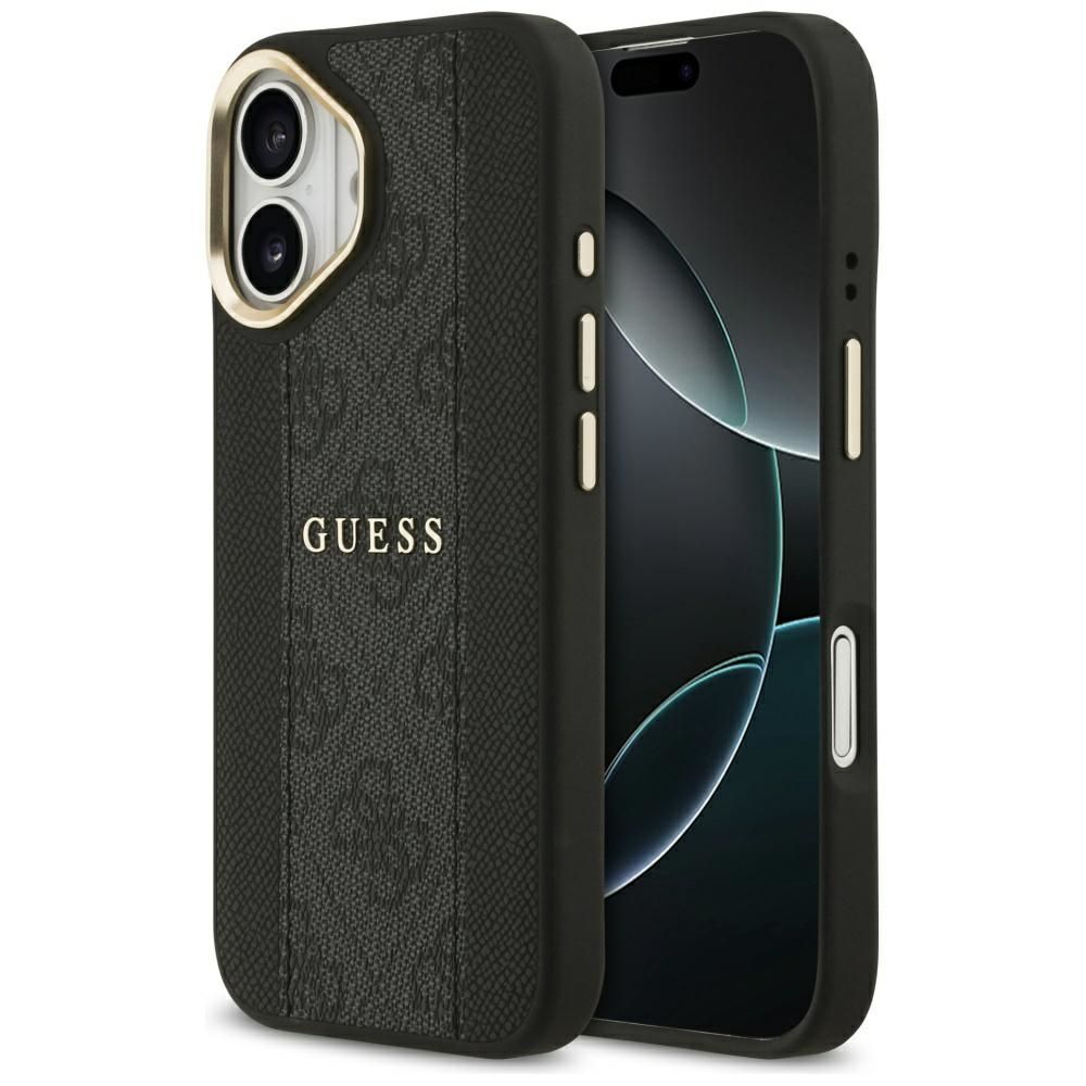 6282d545bfa28e0f33ed9301083889a9 GUESS case for IPHONE 17 compatible with MagSafe GUHMP17SPG4SEMCK (PU W/ 4G Stripe) black