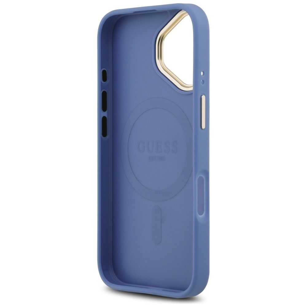 GUESS case for IPHONE 17 compatible with MagSafe GUHMP17SP4MSEGCB (PU 4G W/ Classic) blue