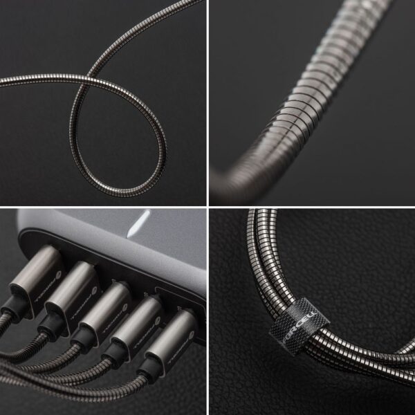 64870ae1cd453878cb9fd11b3f1d35ab FORCELL F-ENERGY Metal C239 cable Type C to Type C PD QC4.0 5A 100W E-mark 2 m silver