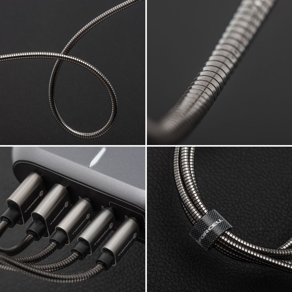 64870ae1cd453878cb9fd11b3f1d35ab FORCELL F-ENERGY Metal C239 cable Type C to Type C PD QC4.0 5A 100W E-mark 2 m silver