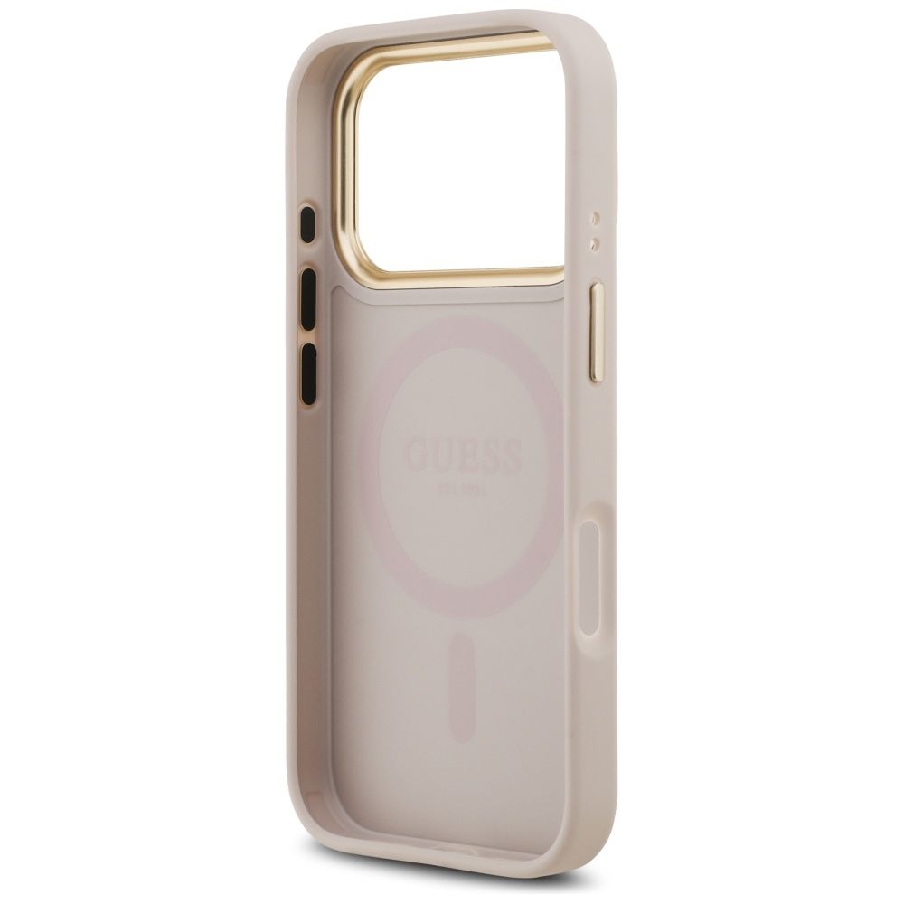 GUESS case for IPHONE 17 Pro compatible with MagSafe GUHMP17LP4MSEGCP (PU 4G W/ Classic) pink