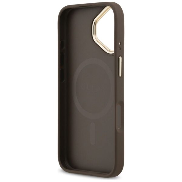 6570b5a7846eda5e16446b9613559c3e GUESS case for IPHONE 17 compatible with MagSafe GUHMP17SPG4SEMCW (PU W/ 4G Stripe) brown