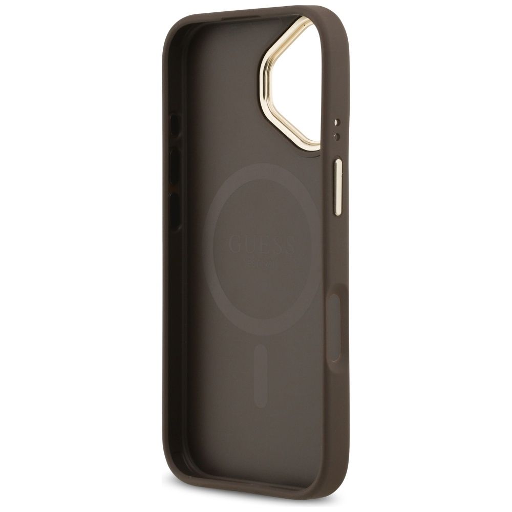 6570b5a7846eda5e16446b9613559c3e GUESS case for IPHONE 17 compatible with MagSafe GUHMP17SPG4SEMCW (PU W/ 4G Stripe) brown