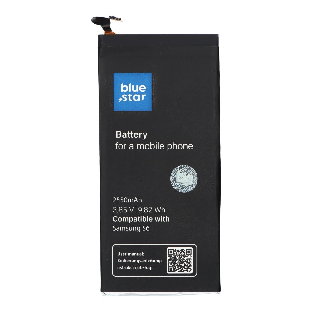 65b789d4e2d6cb8518c7aee9b3af7bdb Battery for Samsung S6 2550 mAh Blue Star Premium