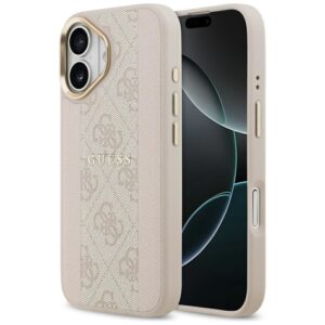 66e0ecf0fd2b8ba67a6e62cbe2183d7e GUESS case for IPHONE 17 compatible with MagSafe GUHMP17SPG4SEMCP (PU W/ 4G PU Stripe) pink